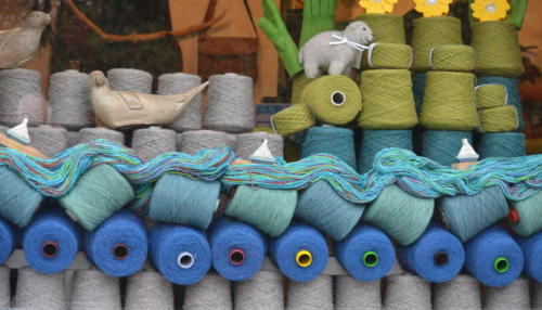 Woollen reels from island sheep.