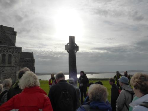 Gathering for the Iona pilgrimage.
